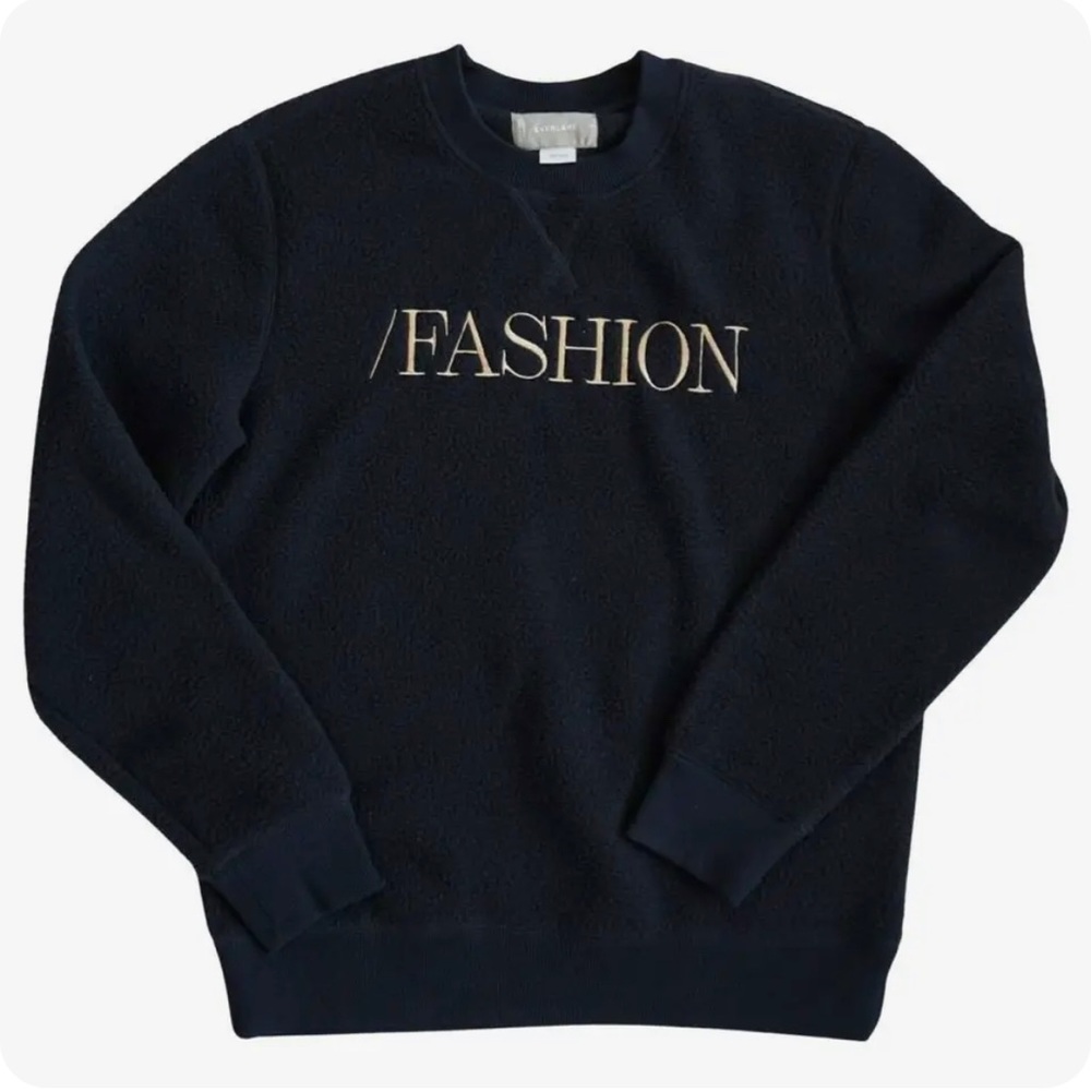 Everlane x YouTube Women's Size Medium Renew Fleece Raglan Sweater Fashion RARE